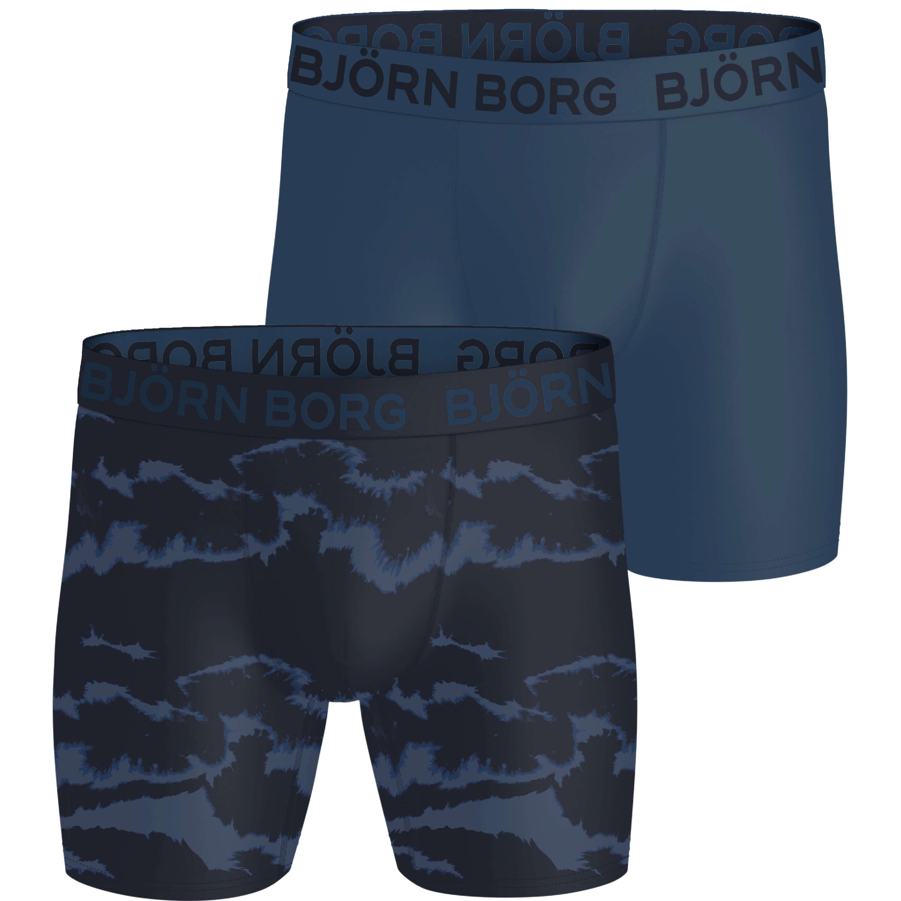 Two pairs of Björn Borg men's underwear on a white background