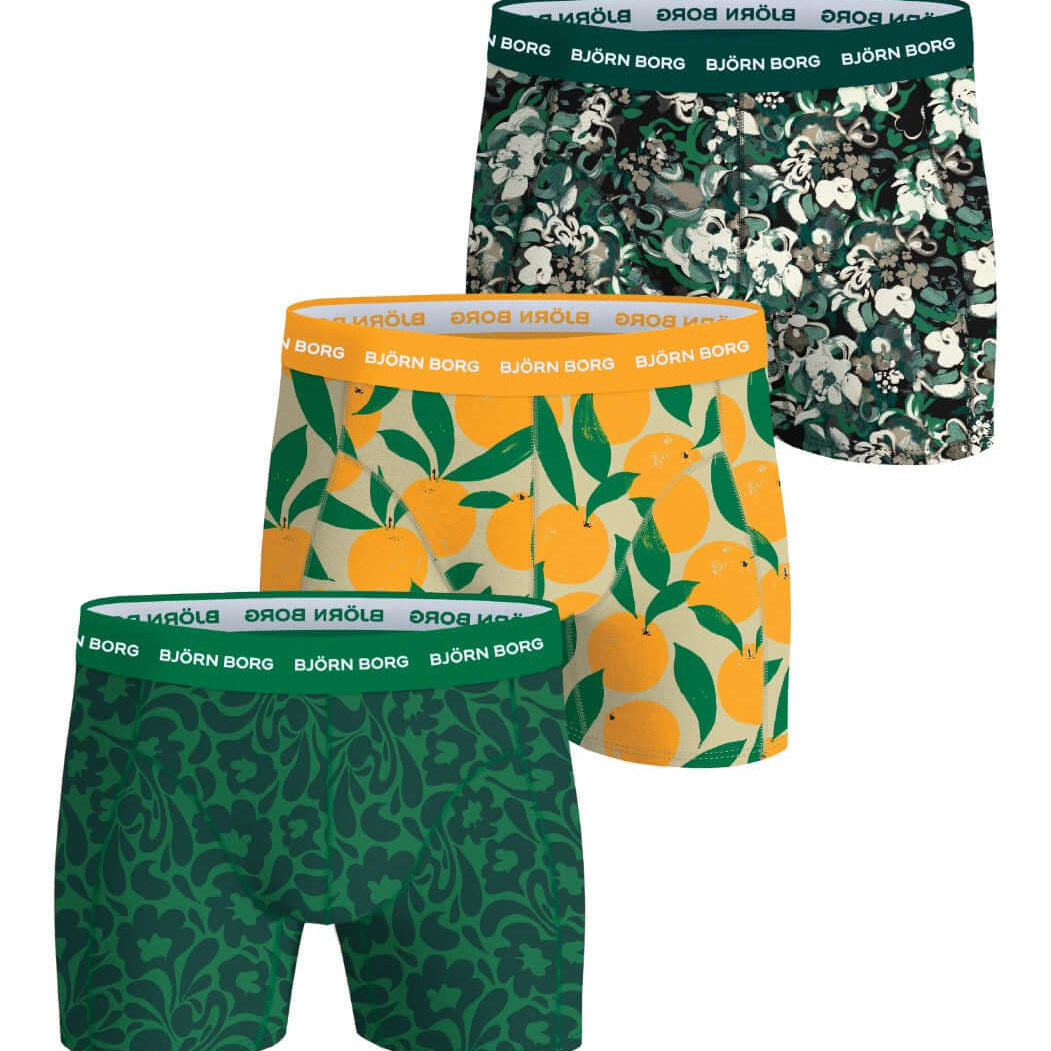 Björn Borg Cotton Stretch 3-Pack Boxer Briefs – Premium Colour Pack