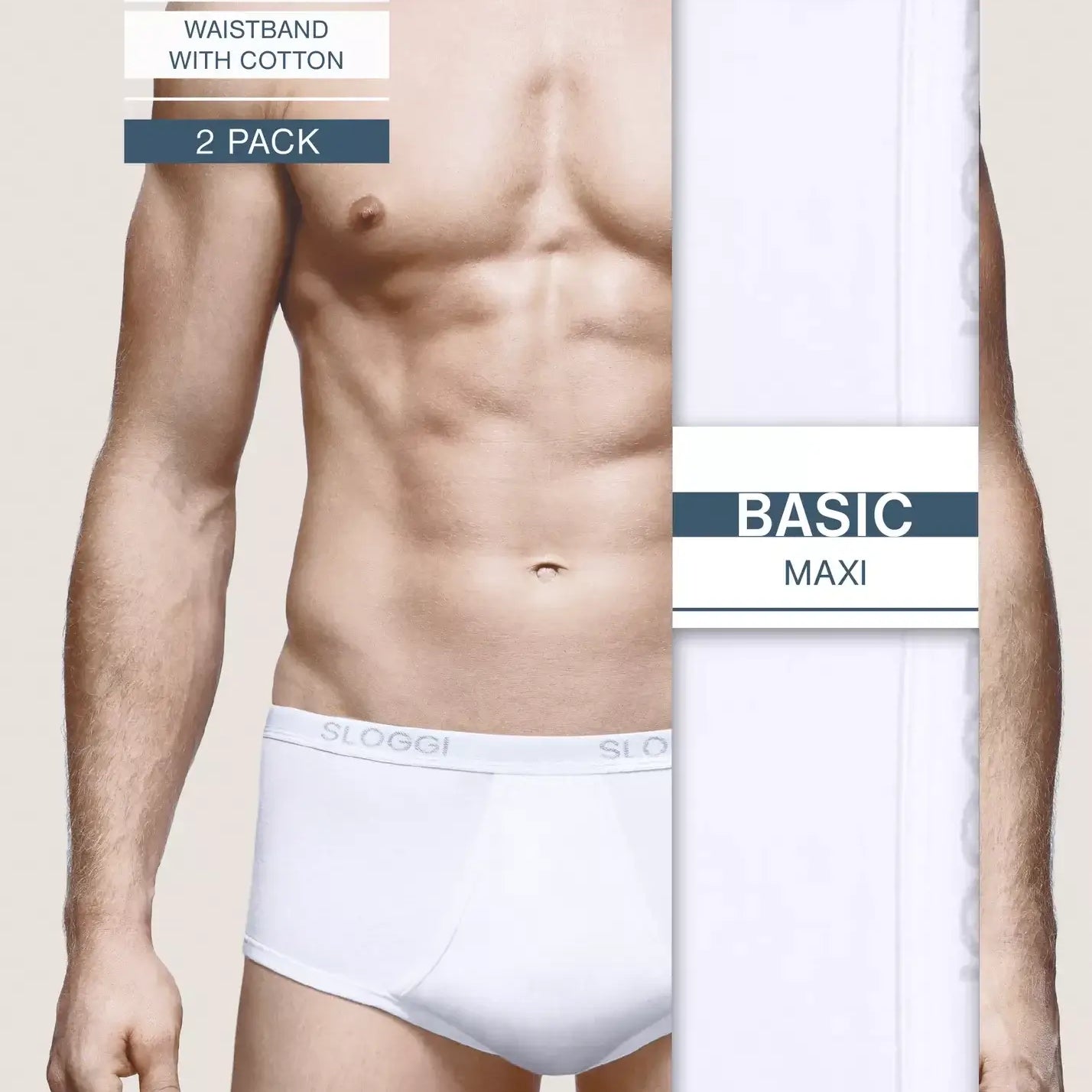 Sloggi Men Basic Maxi 2-Pack – White, Briefs