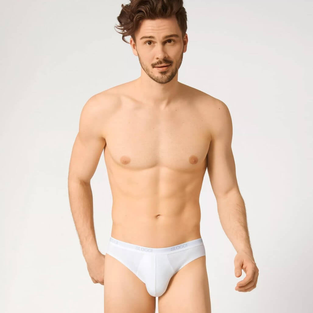 Sloggi Men's 2 Pack Mini Briefs - White