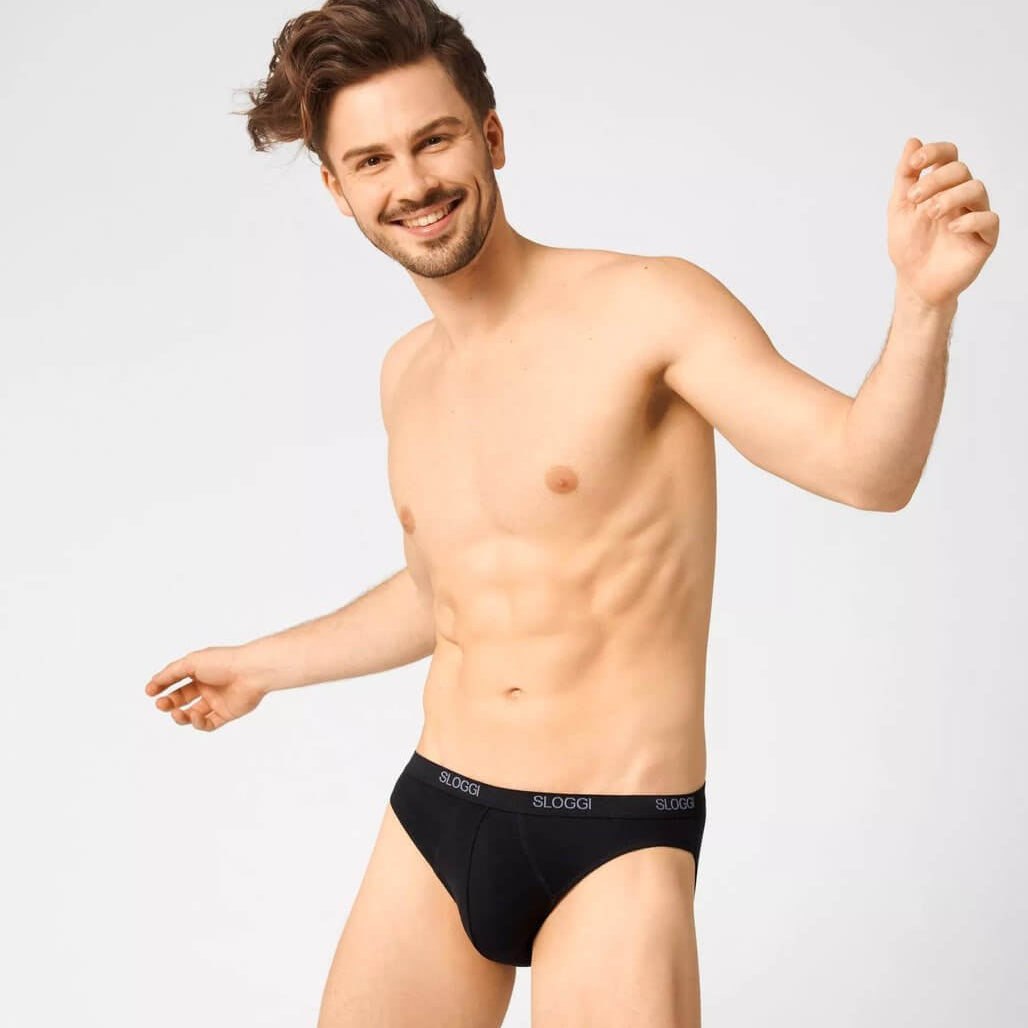 Sloggi Men's 2 Pack Mini Briefs - Black