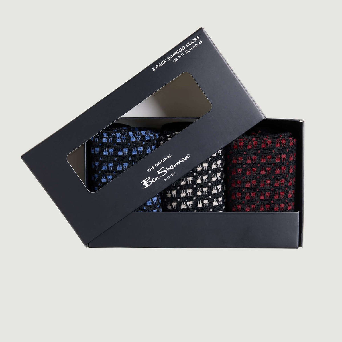 Ben Sherman 3-Pack Mod Stripe Bamboo Sock Gift Box