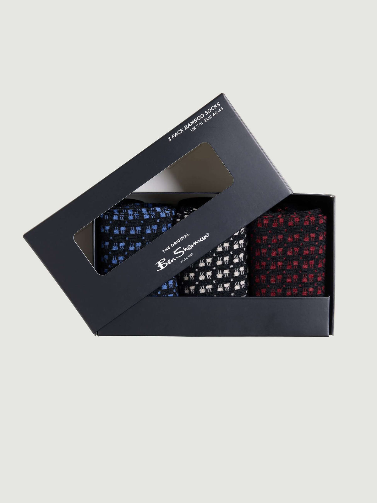 Ben Sherman 3-Pack Mod Stripe Bamboo Sock Gift Box