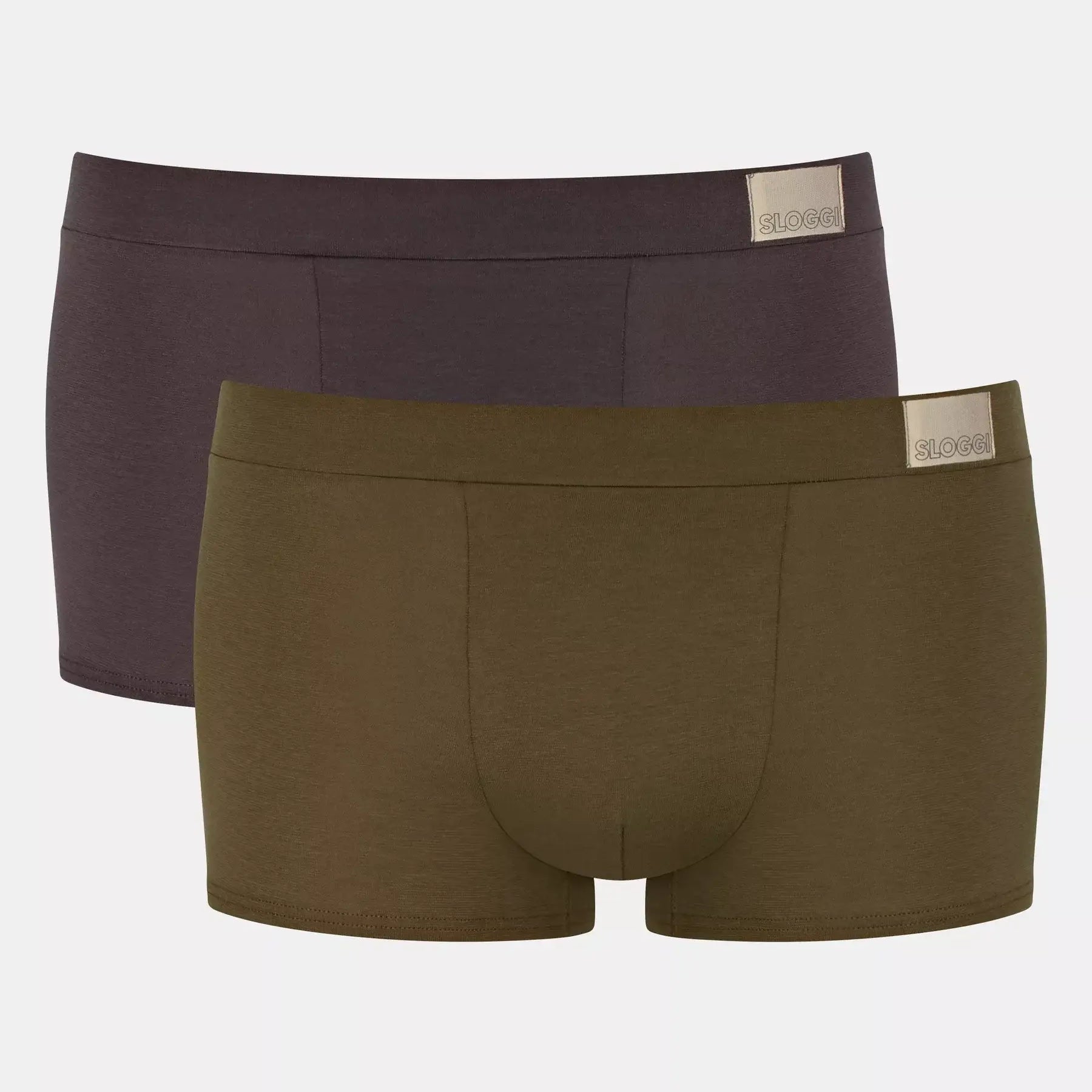 Sloggi Men's 2 Pack Go Natural Trunks - Brown Hipsters