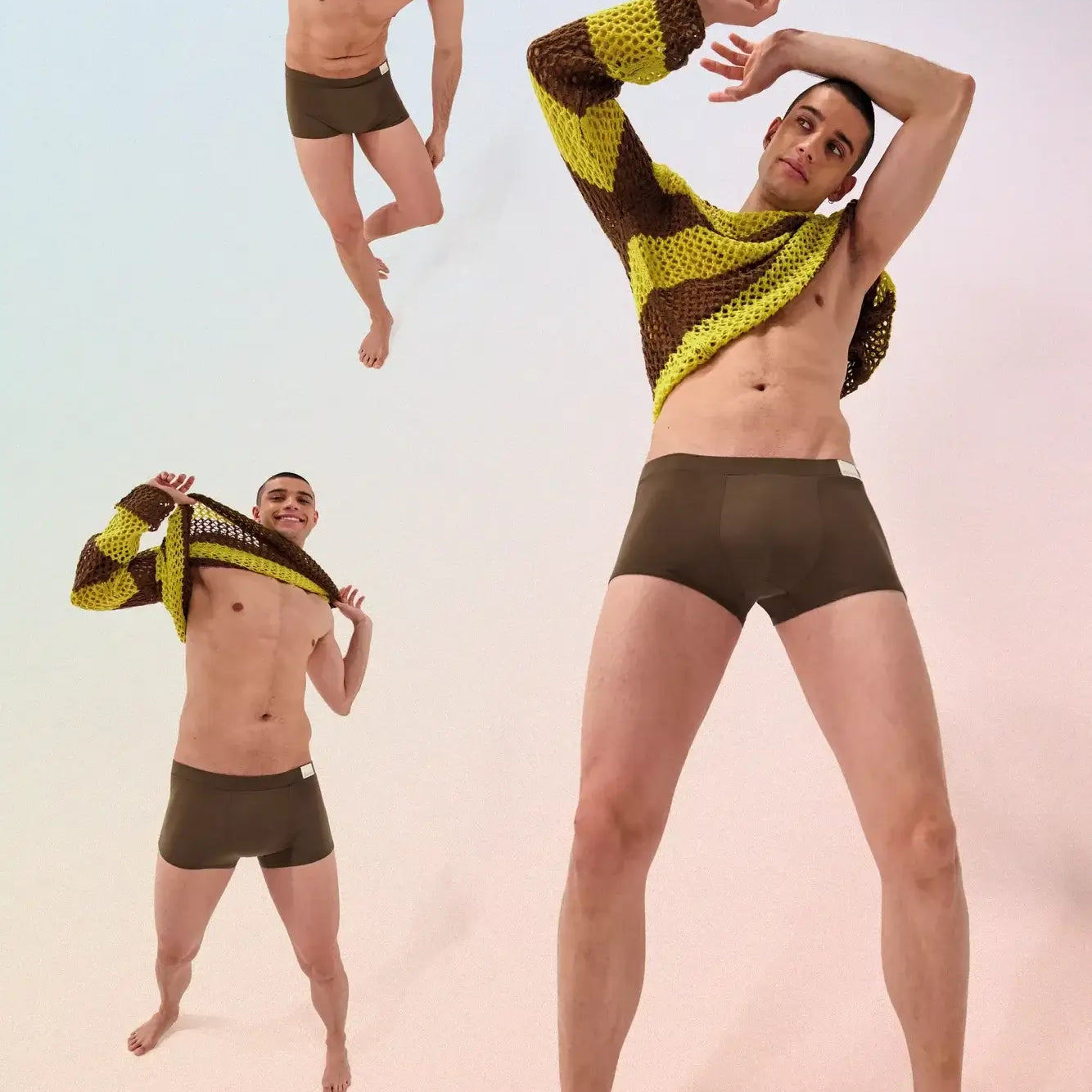 Sloggi Men's 2 Pack Go Natural Trunks - Brown Hipsters