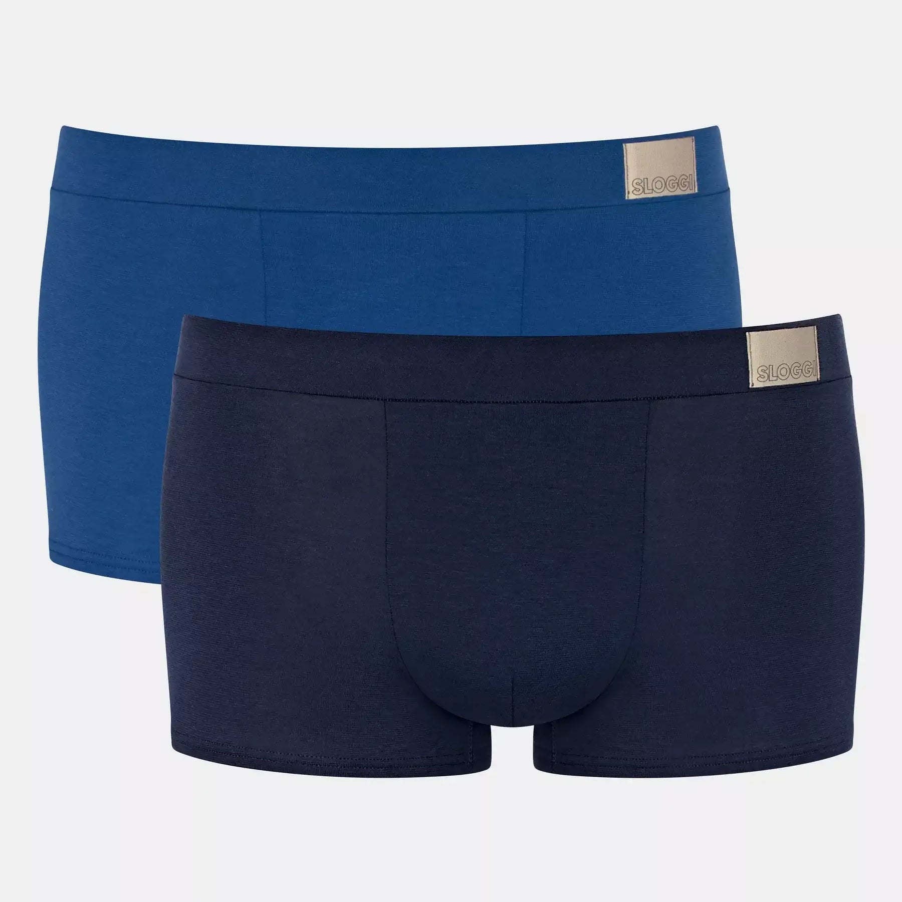 Sloggi Men's 2 Pack Go Natural Trunks - Blue Hipsters