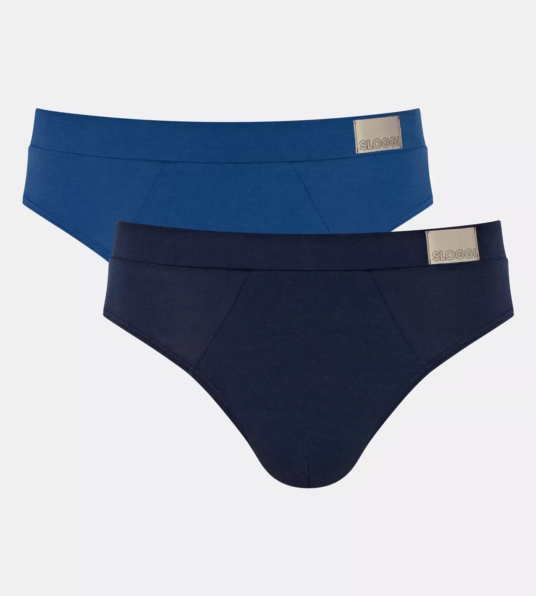 Sloggi Men's 2 Pack Go Natural Midi Briefs - Blue
