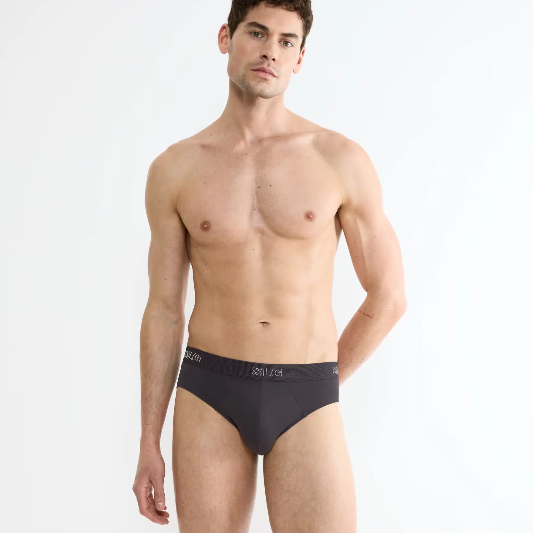 Sloggi Men’s SLG Midi Briefs 2 Pack – Organic Cotton – Charcoal