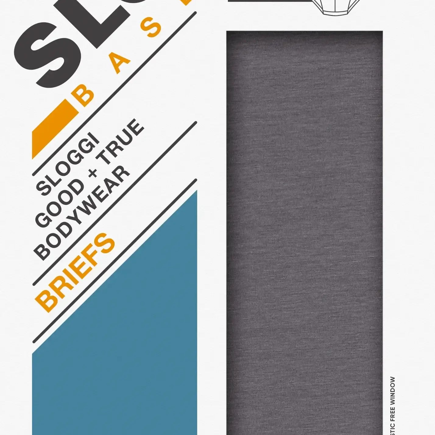 Sloggi Men’s SLG Midi Briefs 2 Pack – Organic Cotton, Shiver Grey