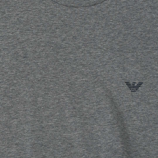 Emporio Armani 2 Pack Lounge Stretch-Cotton Crew T-Shirts - Blue / Grey