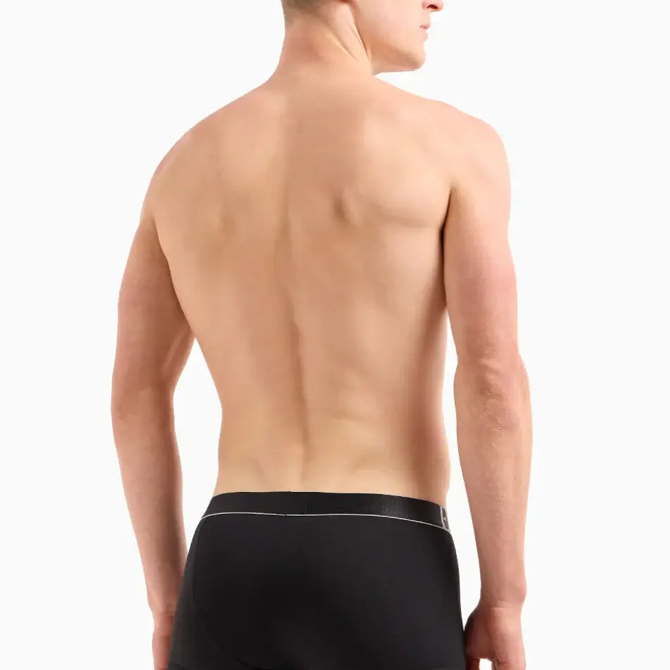 Emporio Armani 3 Pack Organic Cotton Trunks - Black