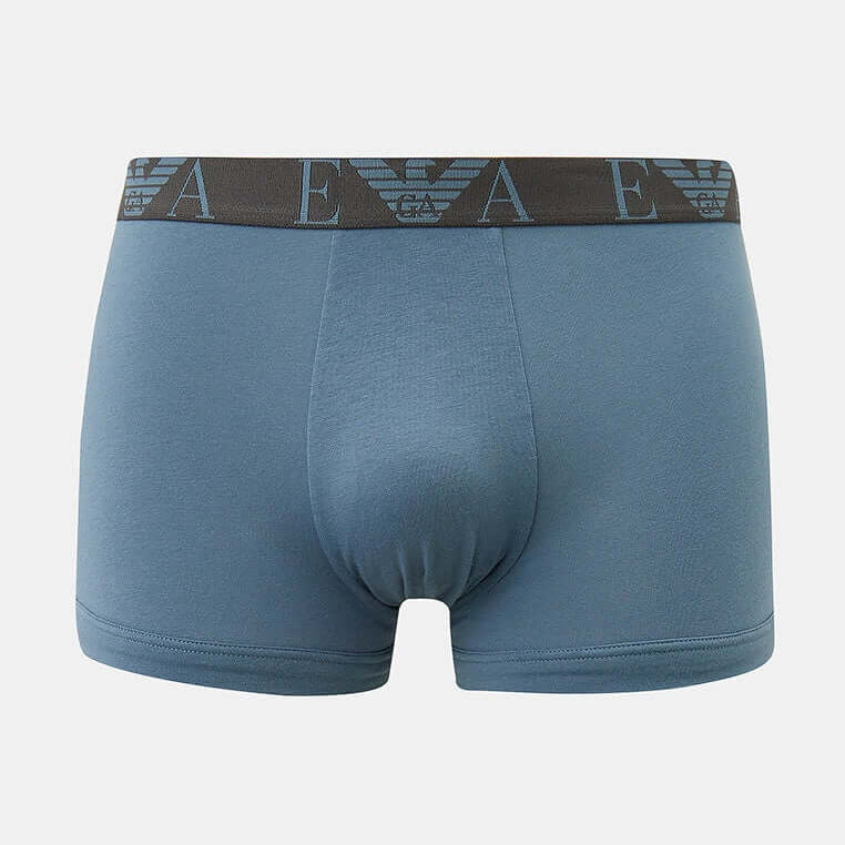 Emporio Armani 3 Pack Low Rise Trunks - Storm/Magnet/Black