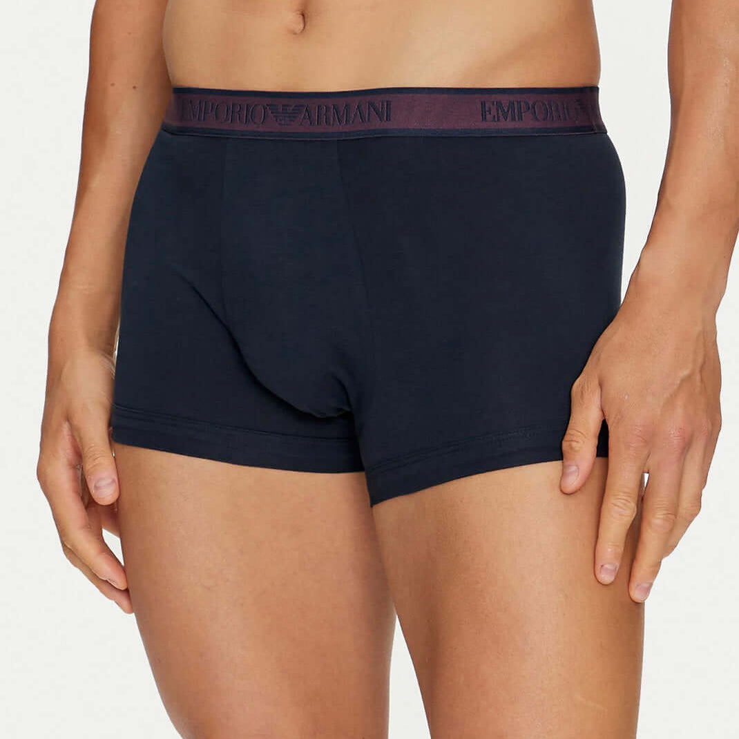 Emporio Armani 3 Pack Low Rise Trunks - Marine
