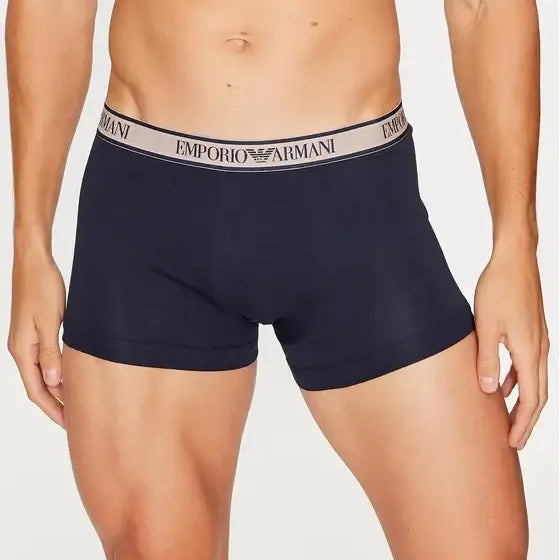 Emporio Armani 3 Pack Stretch Cotton Trunks - Beige Underwear