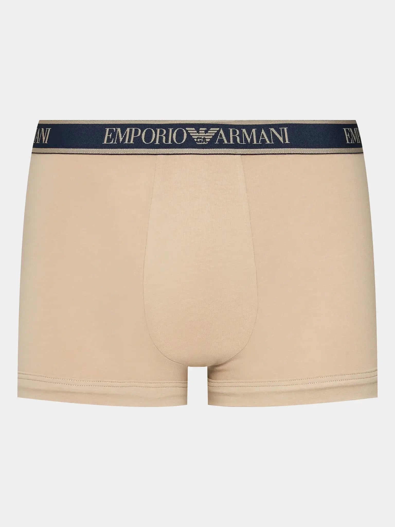 Emporio Armani 3 Pack Stretch Cotton Trunks - Beige Underwear