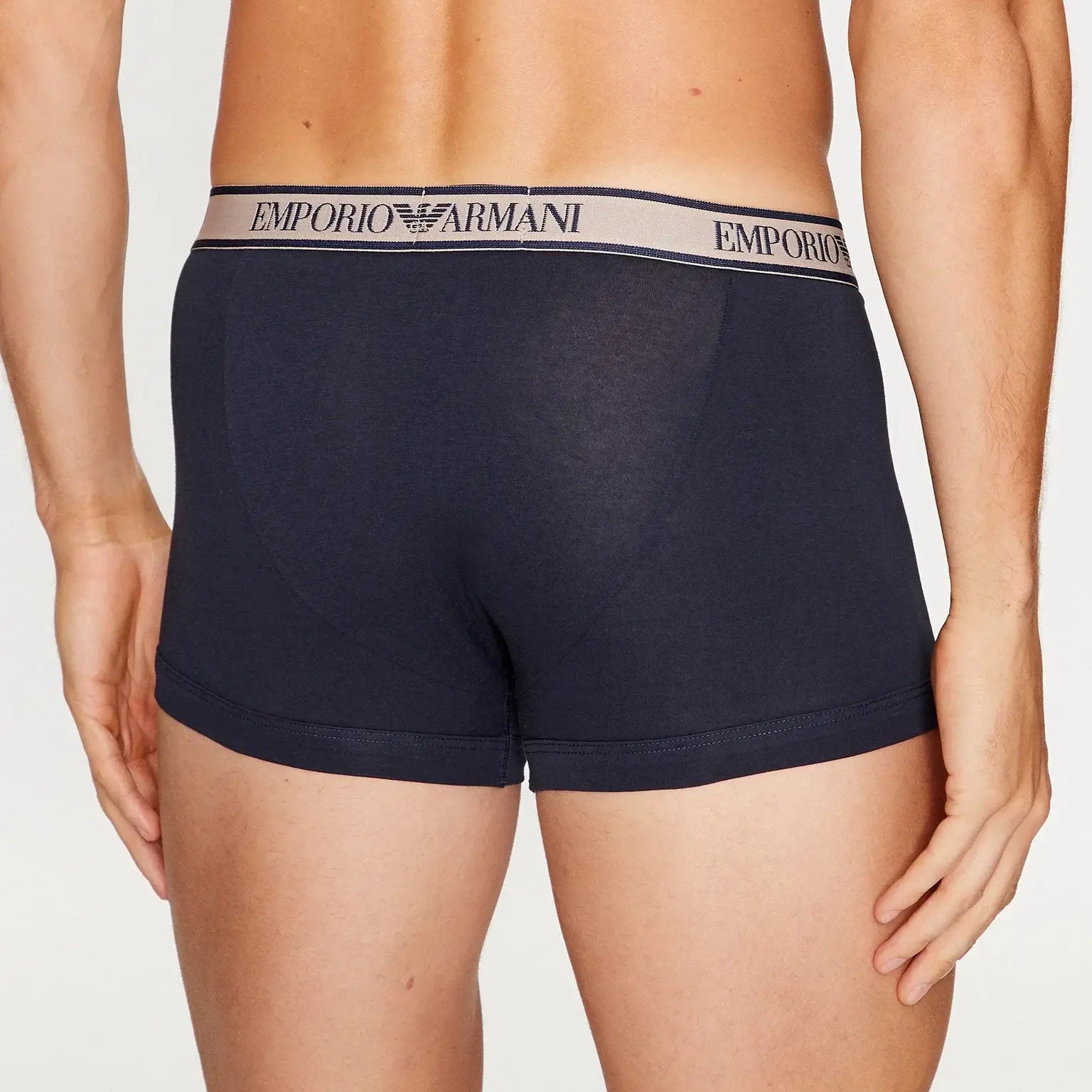 Emporio Armani 3 Pack Stretch Cotton Trunks - Beige Underwear