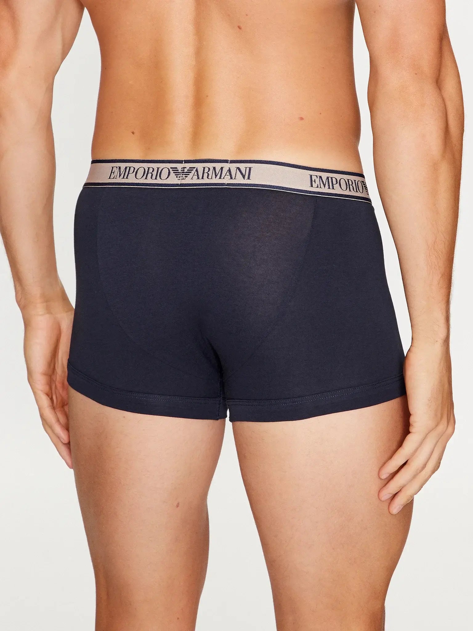 Emporio Armani 3 Pack Stretch Cotton Trunks - Beige Underwear