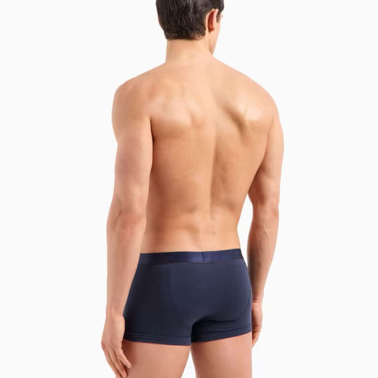 Emporio Armani 3 Pack ASV Shiny Logoband Organic Cotton Trunks - Multicoloured