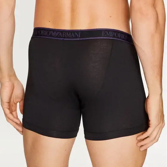 Emporio Armani 3 Pack Boxer Briefs, Black
