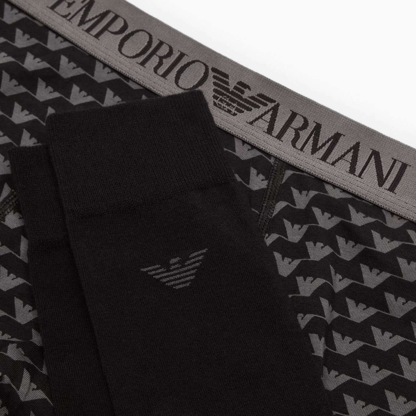 Emporio Armani Underwear Gift Set Holiday Pattern - Black Allover