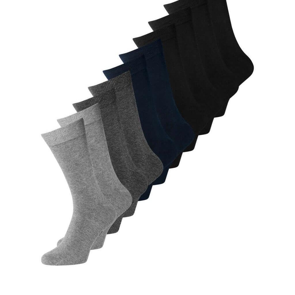 Jack & Jones JacJens 10 Pack Cotton Rich Socks - One Size (7-11)