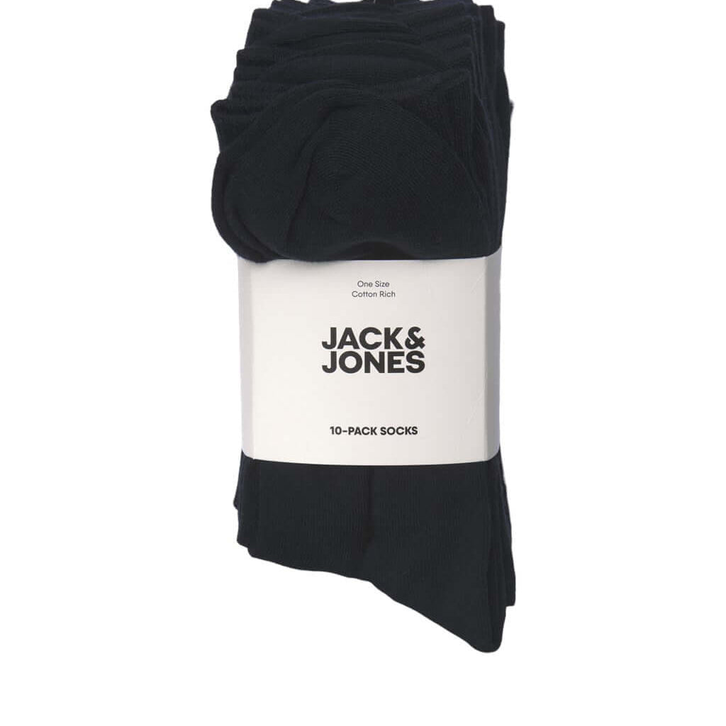 Jack & Jones JacJens 10 Pack Cotton Rich Socks - One Size (7-11)
