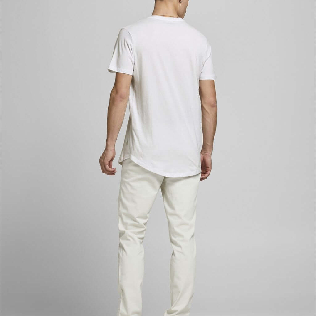 Jack & Jones 5 Pack JJENOA 100% Cotton Crew Neck T-Shirts - White/Navy/Black/Olive