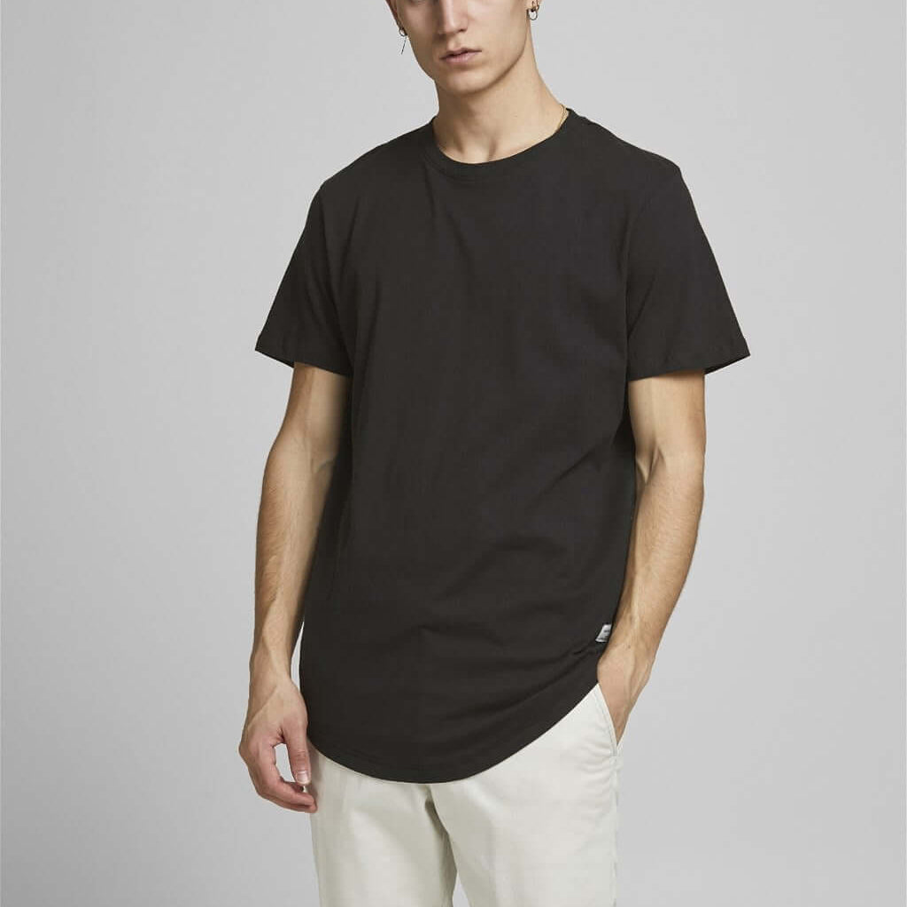 Jack & Jones 5 Pack JJENOA 100% Cotton Crew Neck T-Shirts - White/Navy/Black/Olive