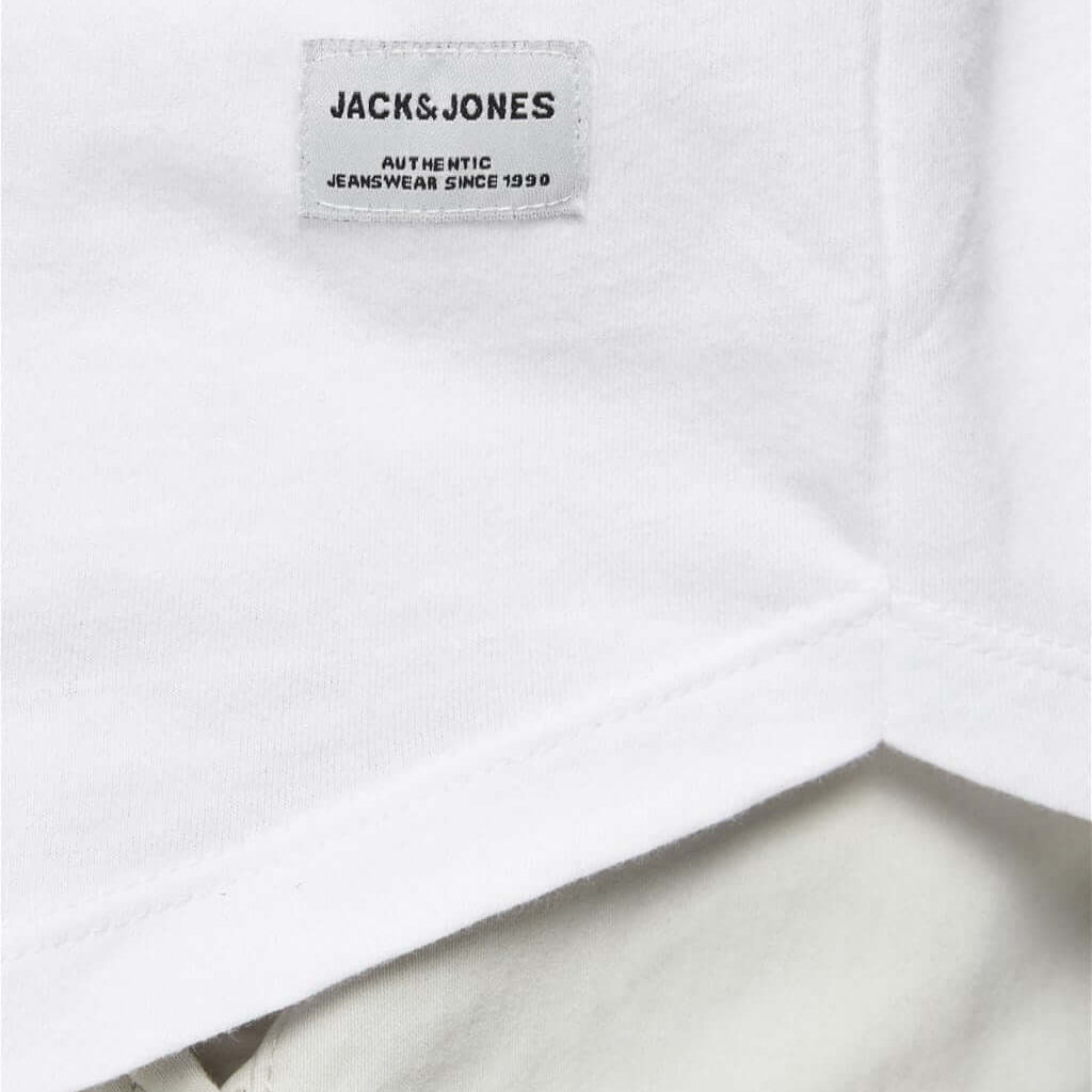 Jack & Jones 5 Pack JJENOA 100% Cotton Crew Neck T-Shirts - White/Navy/Black/Olive