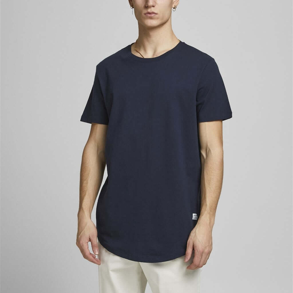 Jack & Jones 5 Pack JJENOA 100% Cotton Crew Neck T-Shirts - White/Navy/Black/Olive