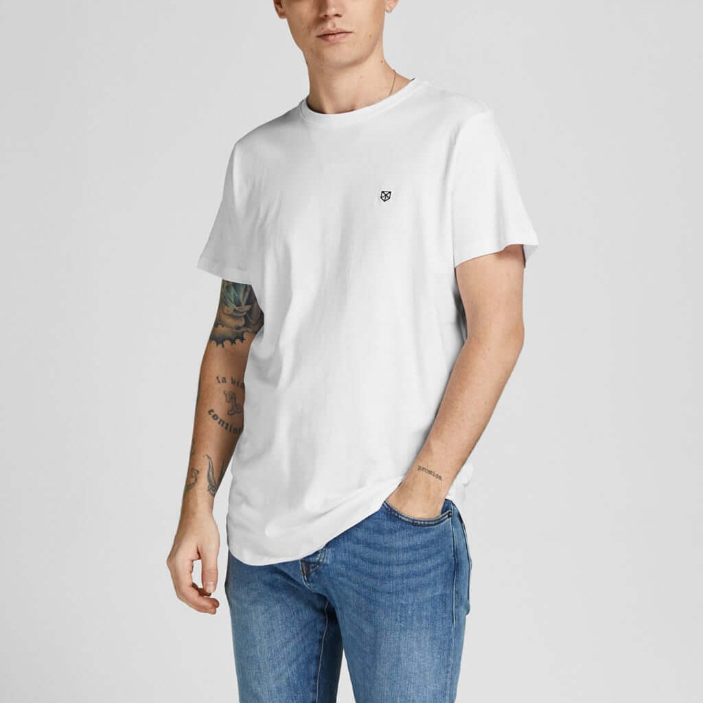 Jack & Jones 5 Pack JPRBLABRODY 100% Cotton Crew Neck T-Shirts - Assorted