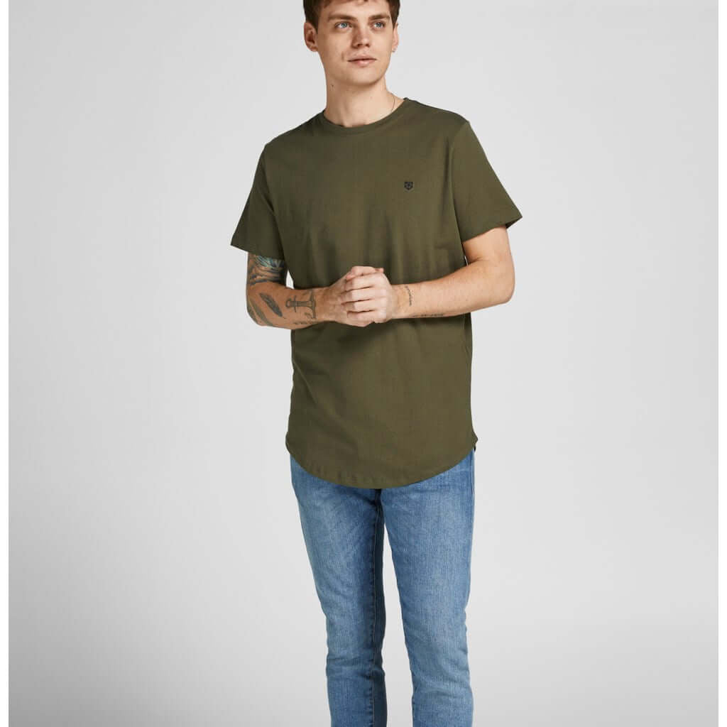 Jack & Jones 5 Pack JPRBLABRODY 100% Cotton Crew Neck T-Shirts - Assorted