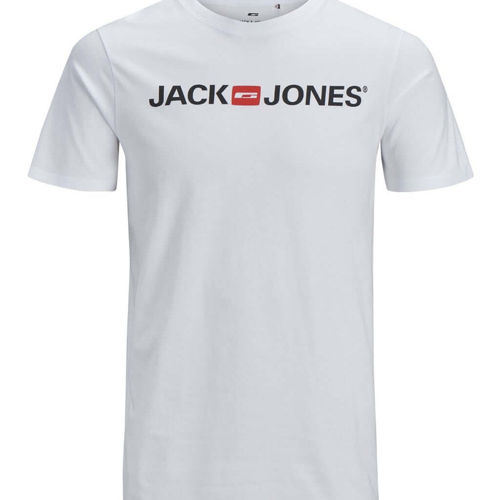 Jack & Jones 3 Pack JJECORP Crew Neck T-Shirts - White/Navy/Black