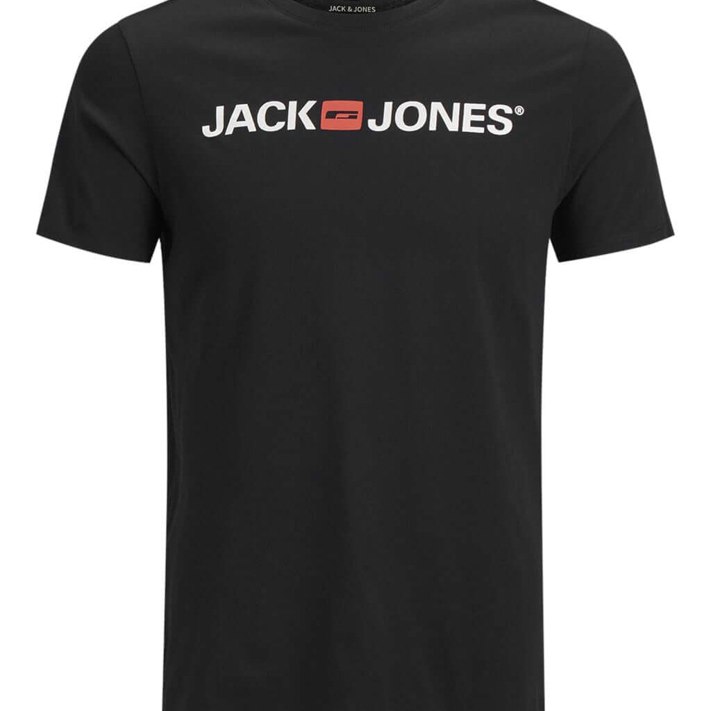 Jack & Jones 3 Pack JJECORP Crew Neck T-Shirts - White/Navy/Black