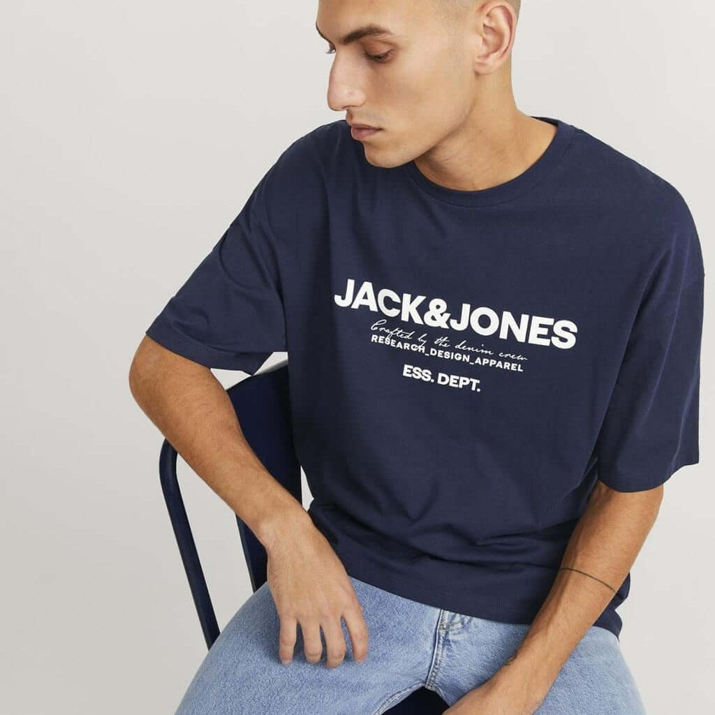 Jack & Jones 1 Pack JJGALE Crew Neck 100% Cotton T-Shirt