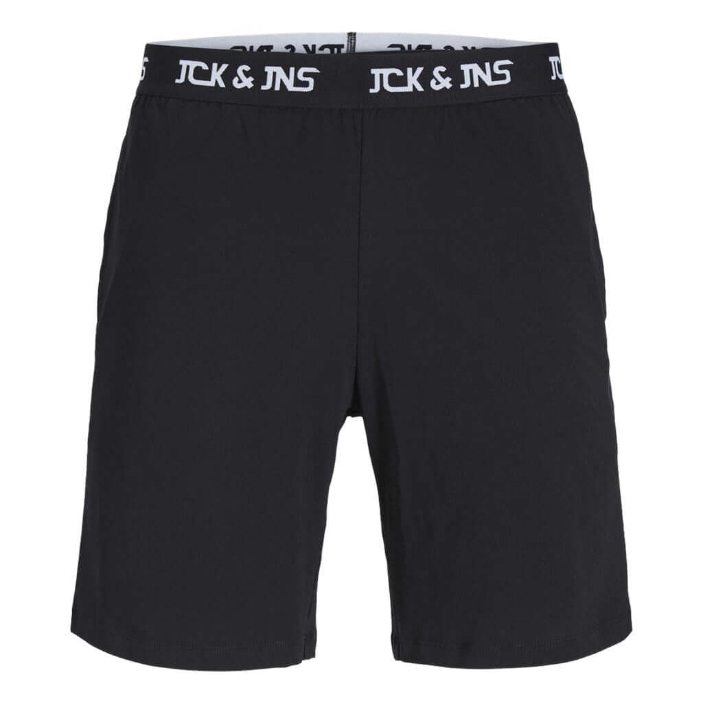 Jack & Jones Jacoliver Shorts Lounge Set - Black Tee / Black shorts