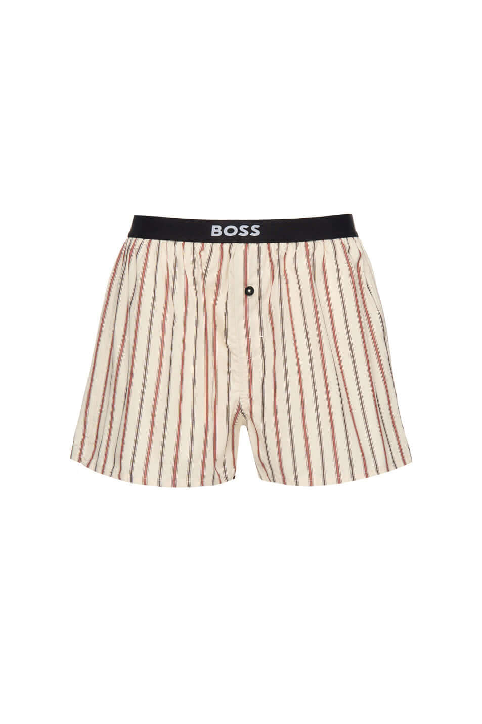 Boss 2 Pack Woven Boxers / Pyjama Shorts - Black-Stripes