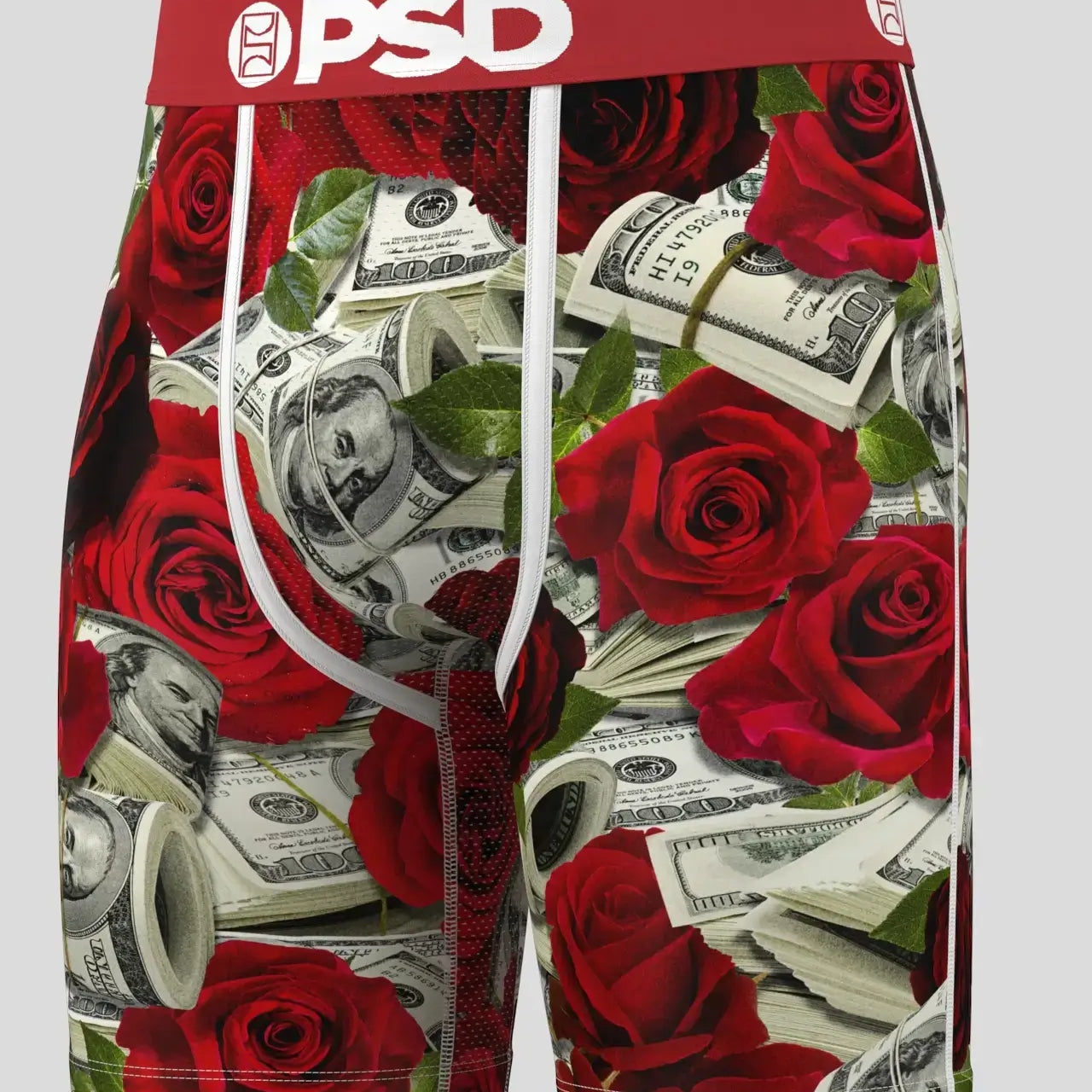 PSD Stacks and Roses 7" Boxer Briefs Breathable MicroMesh Stretch Fit