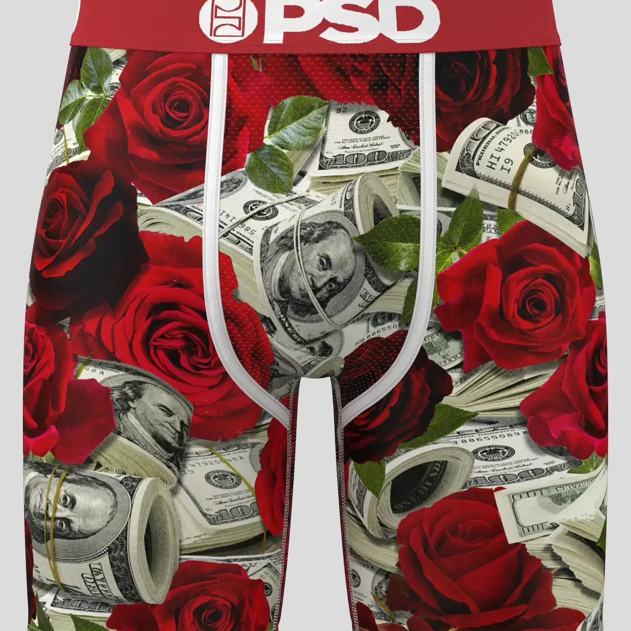 PSD Stacks and Roses 7" Boxer Briefs Breathable MicroMesh Stretch Fit