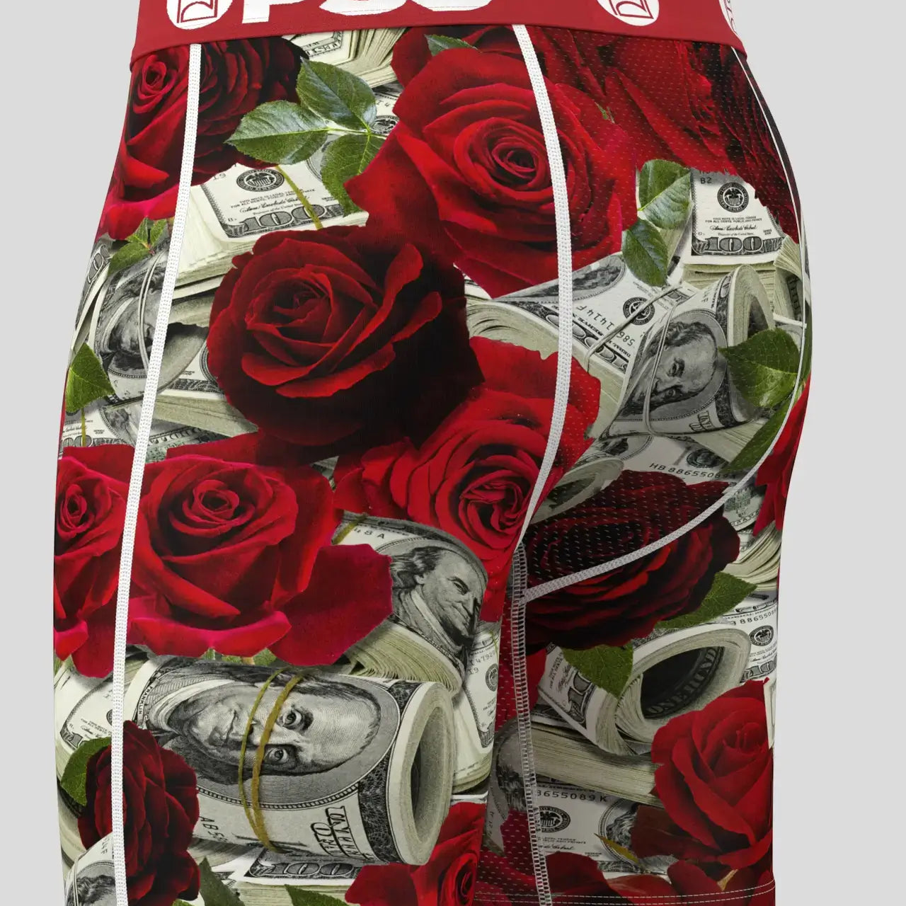 PSD Stacks and Roses 7" Boxer Briefs Breathable MicroMesh Stretch Fit