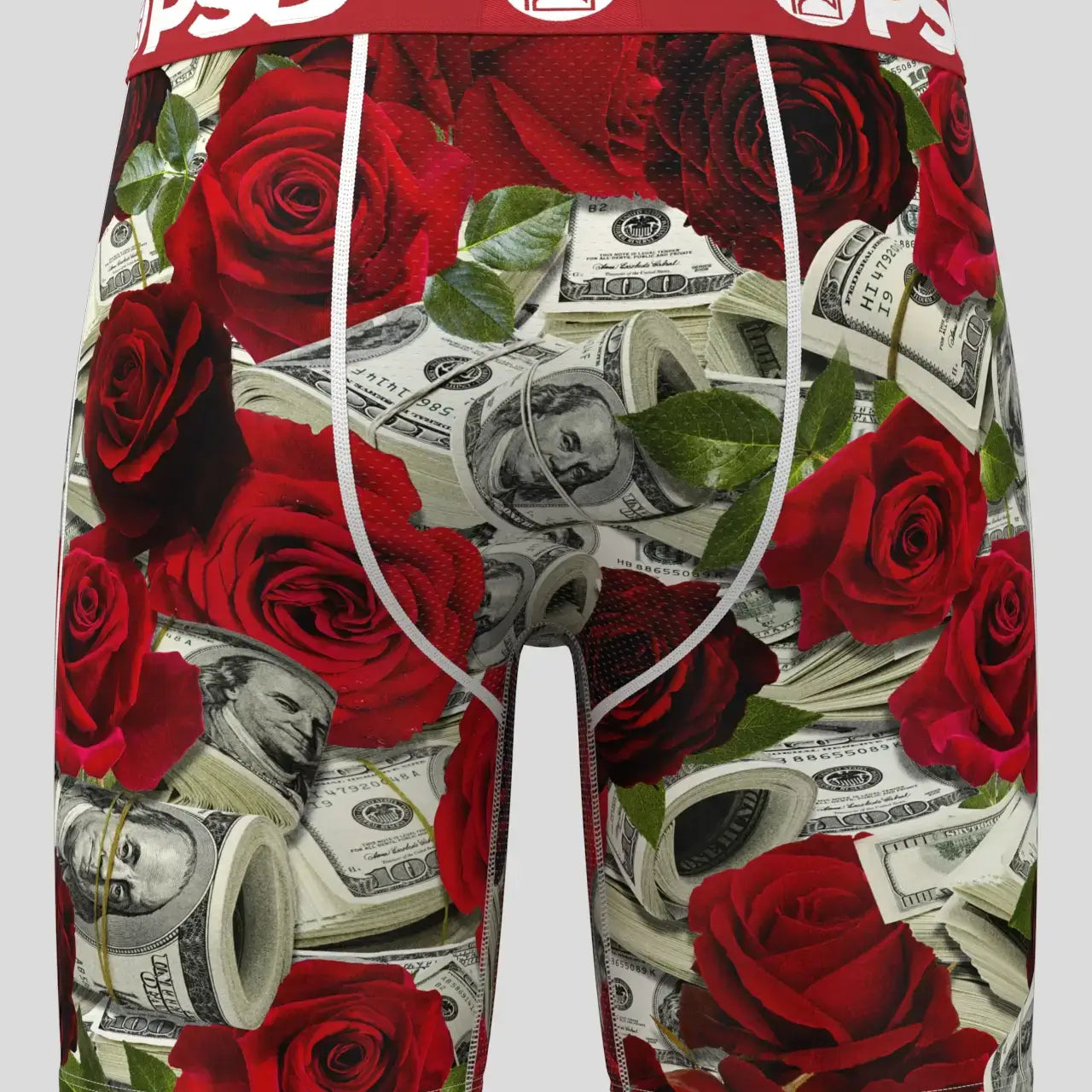 PSD Stacks and Roses 7" Boxer Briefs Breathable MicroMesh Stretch Fit