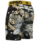 PSD Icy Benjis 7" Boxer Briefs Breathable MicroMesh Stretch Fit - Black / Gold