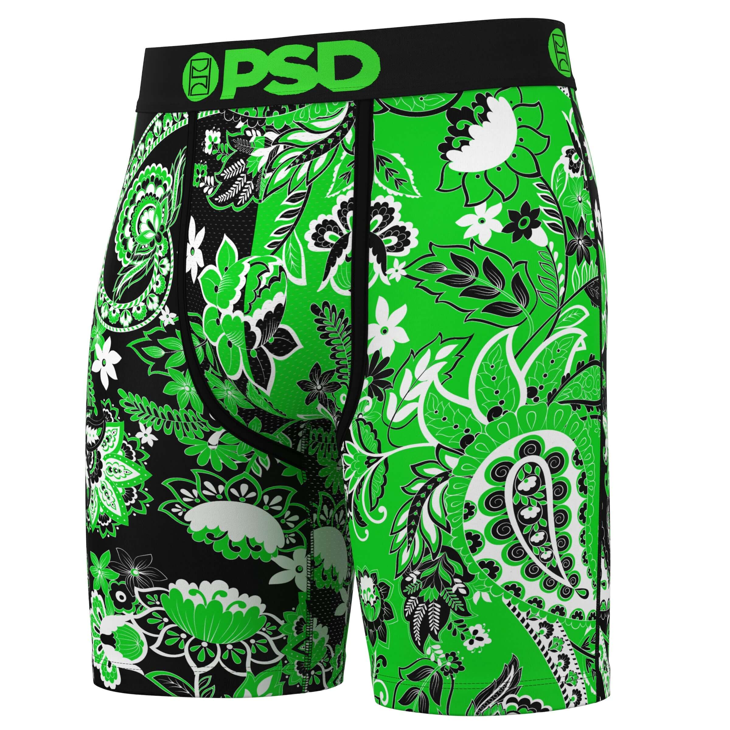PSD Lucky Paisley 7" Boxer Briefs Breathable MicroMesh Stretch Fit