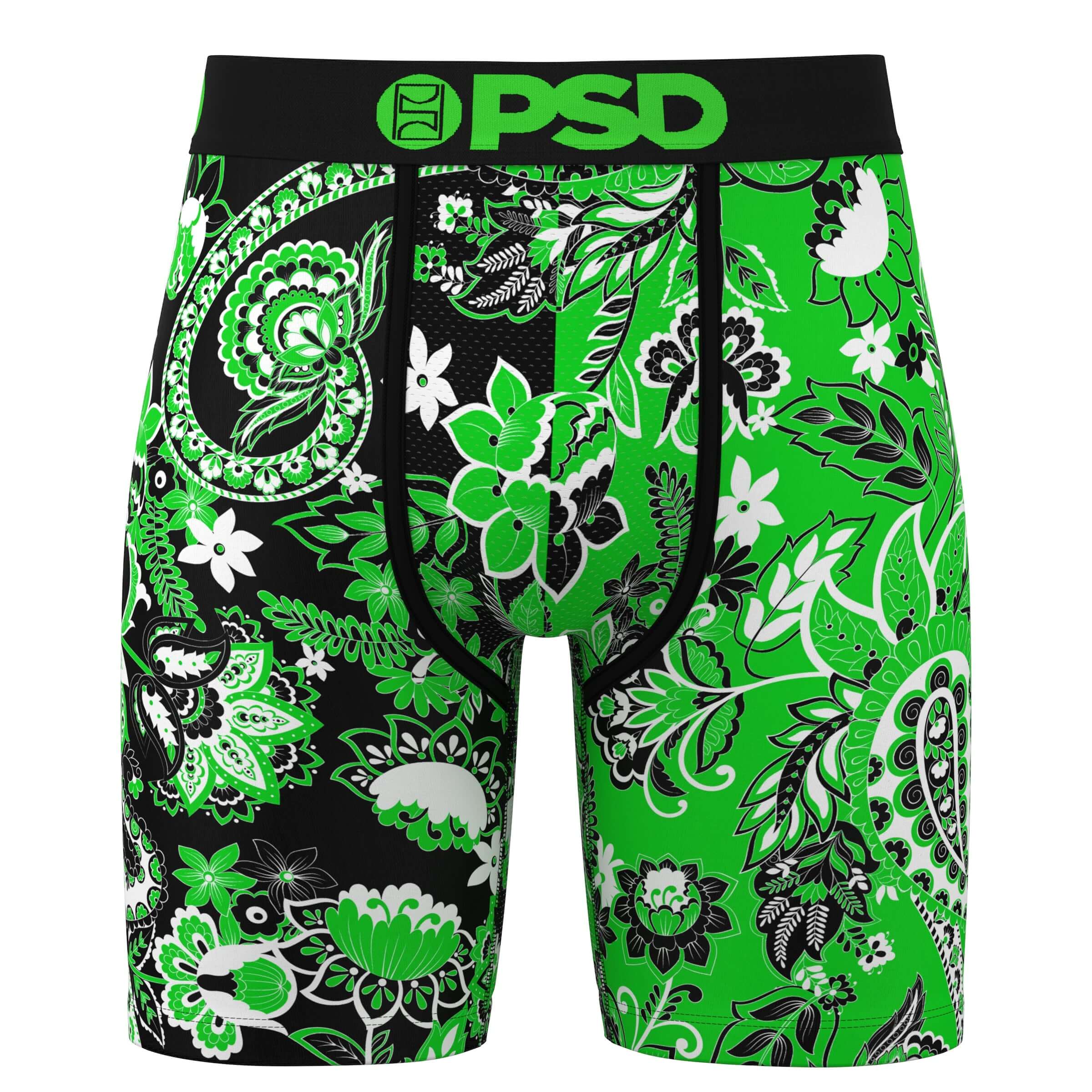 PSD Lucky Paisley 7" Boxer Briefs Breathable MicroMesh Stretch Fit