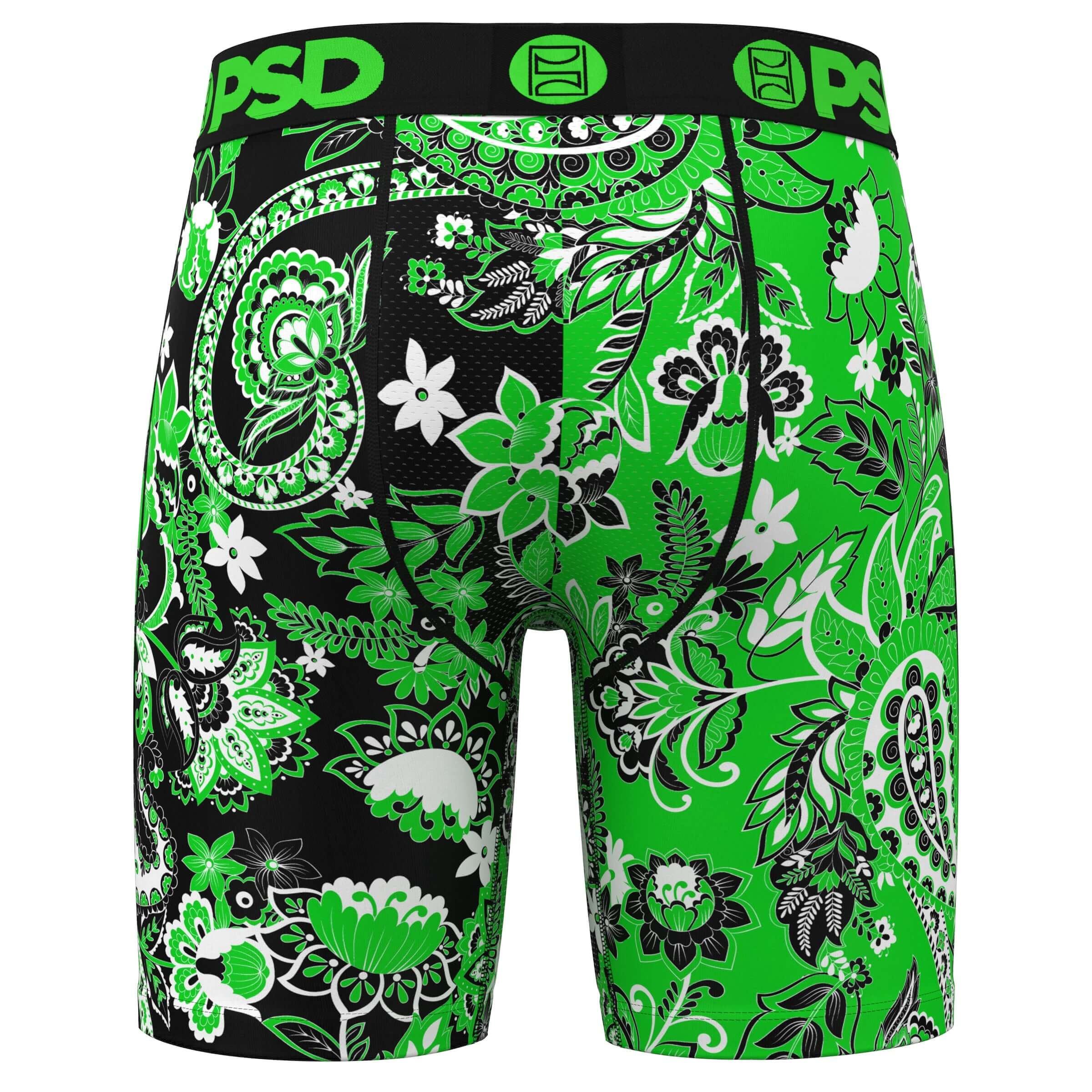 PSD Lucky Paisley 7" Boxer Briefs Breathable MicroMesh Stretch Fit