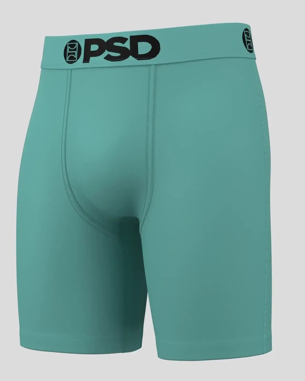 PSD 7" Boxer Briefs Solids 3 Pack – Sea Core Cotton Stretch (Black, Grey, Sea Green)