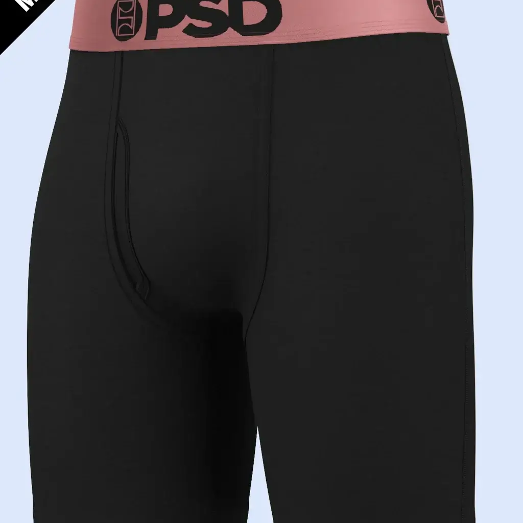 PSD Luxe Modal 7" Boxer Briefs – Black Rose Gold, Breathable Stretch Comfort