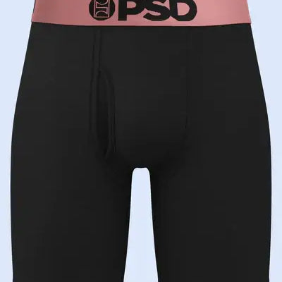 PSD Luxe Modal 7" Boxer Briefs – Black Rose Gold, Breathable Stretch Comfort