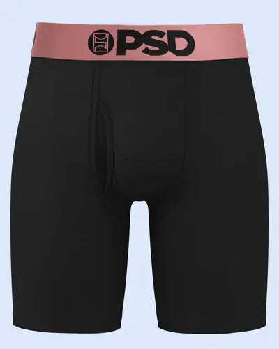PSD Luxe Modal 7" Boxer Briefs – Black Rose Gold, Breathable Stretch Comfort