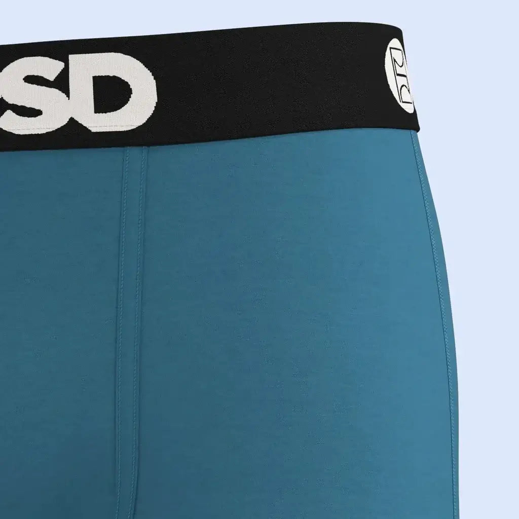 PSD Luxe Modal 7" Boxer Briefs – Teal Solid, Soft Breathable Comfort Fit